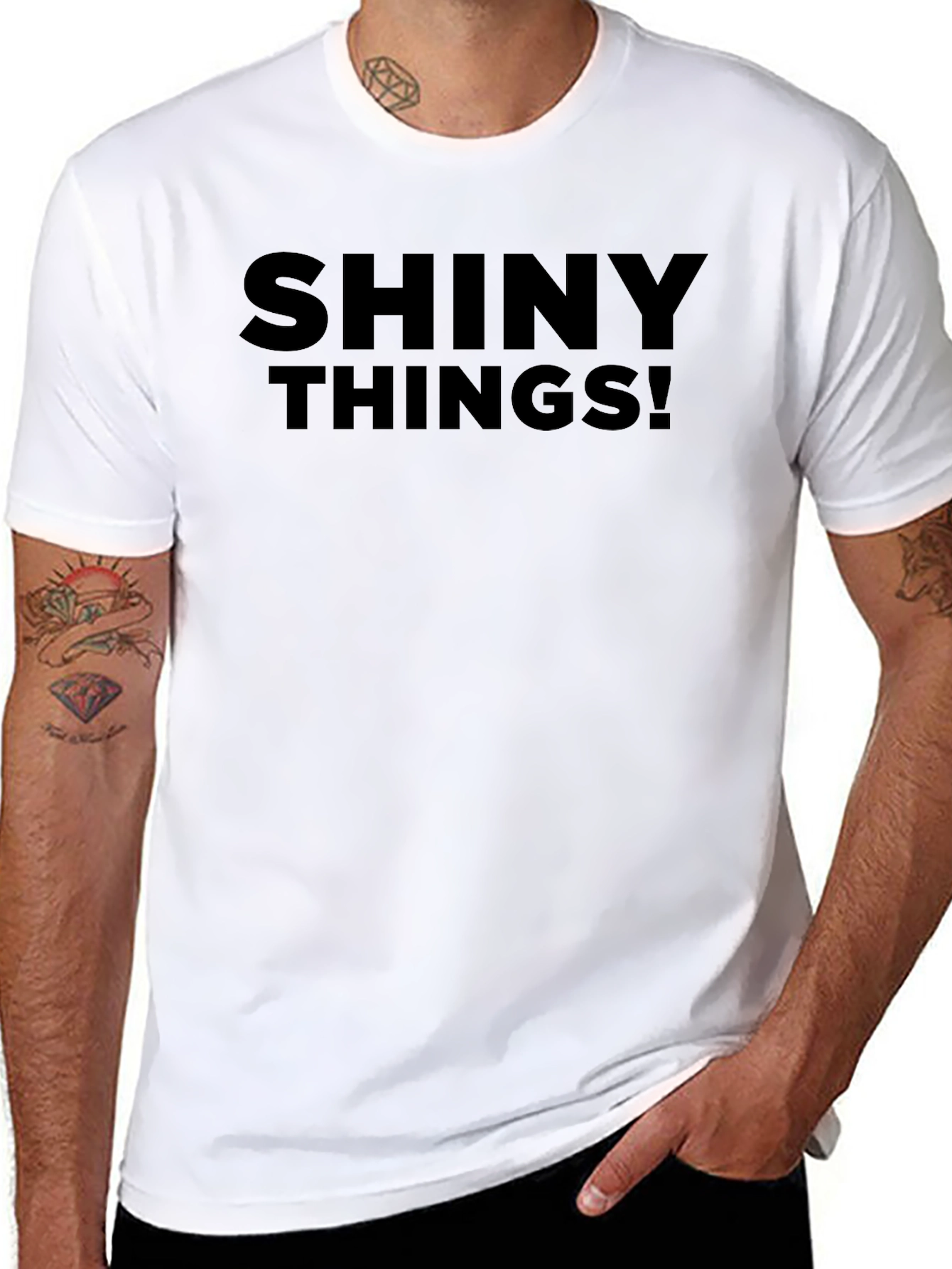 Shiny Things! Black Graphic Tee - Mens