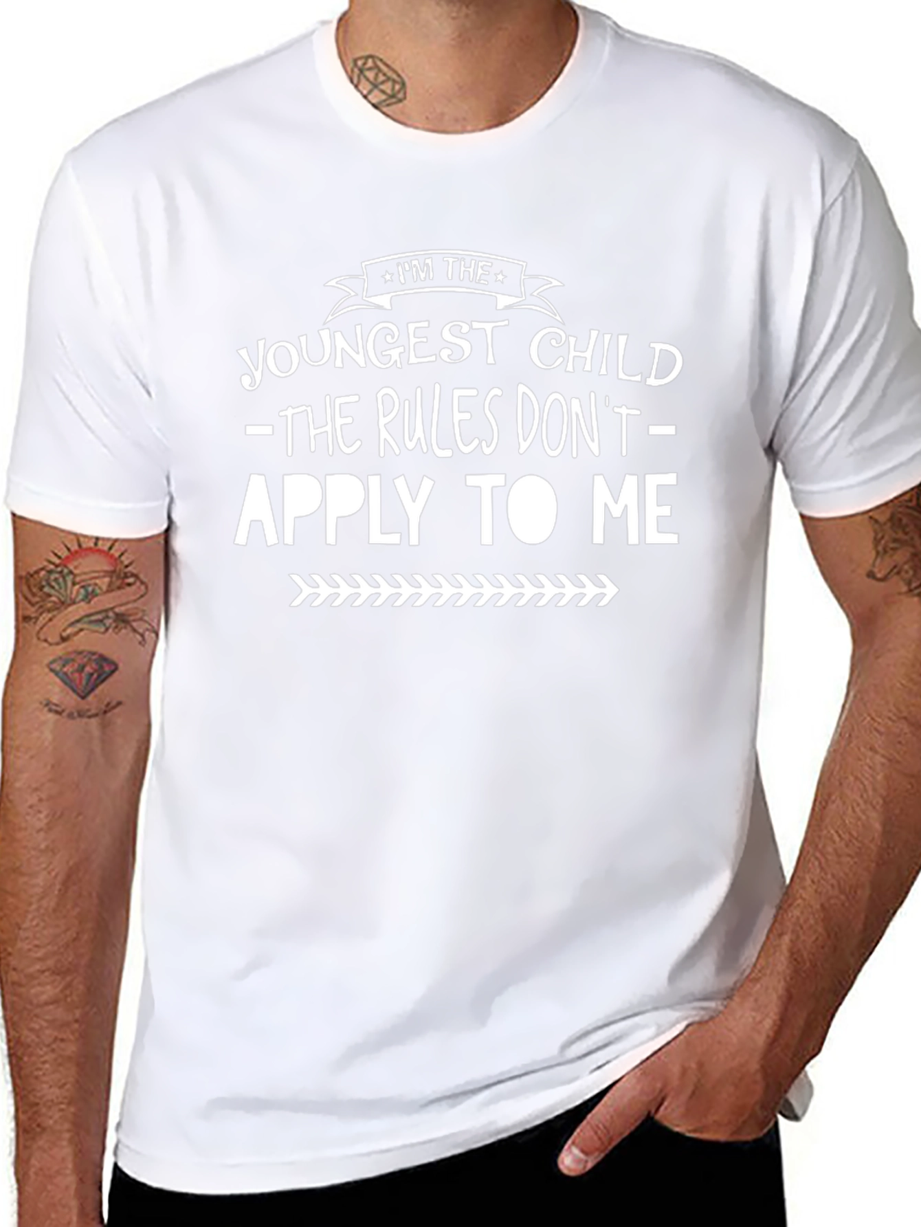 Youngest Child Rules Dont Apply Black T-Shirt