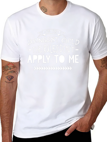 Youngest Child Rules Dont Apply Black T-Shirt