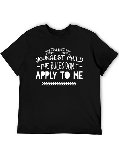 Youngest Child Rules Dont Apply Black T-Shirt