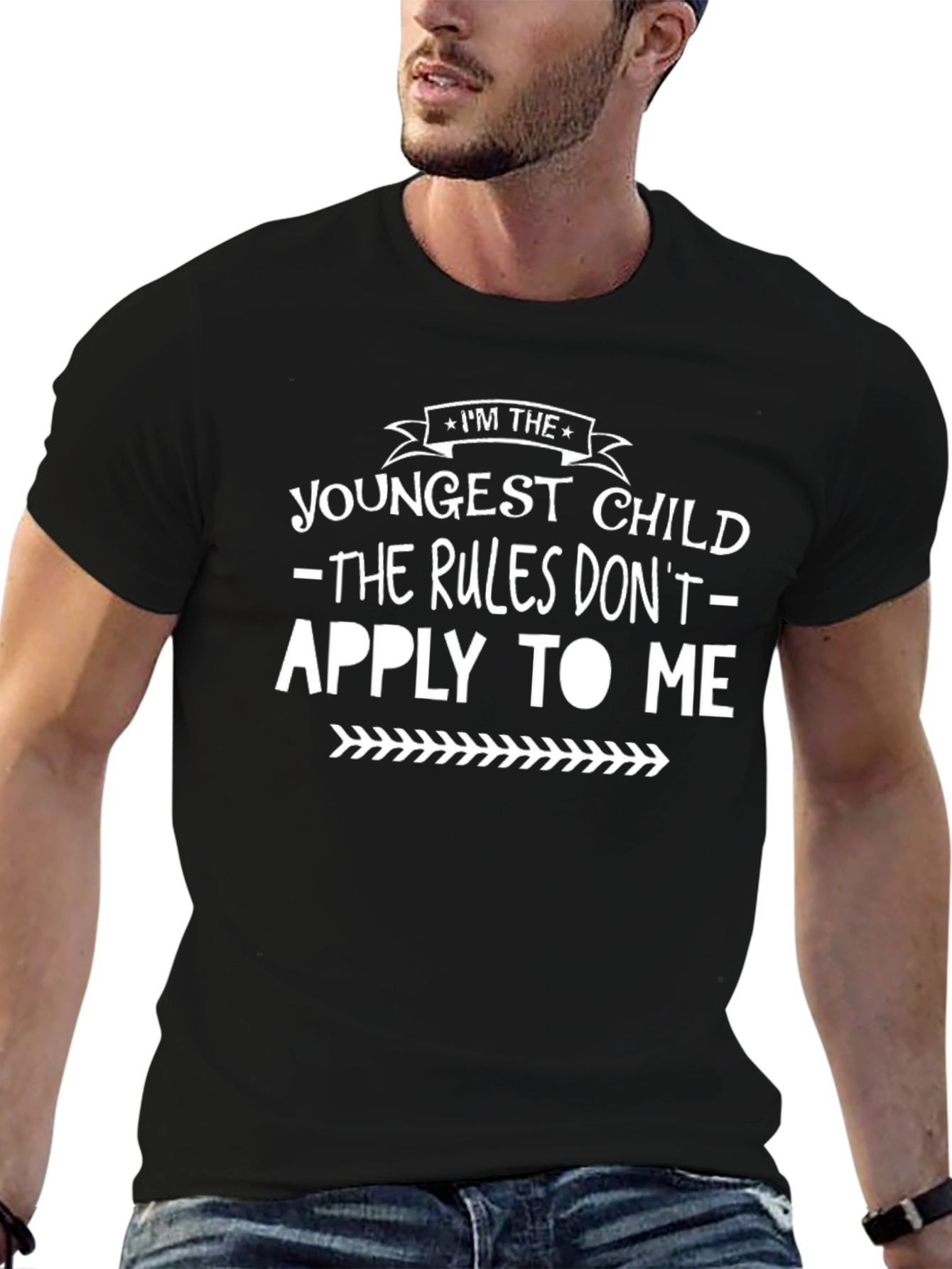 Youngest Child Rules Dont Apply Black T-Shirt