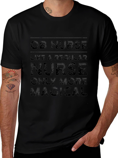 OB Nurse Magical T-Shirt - Black