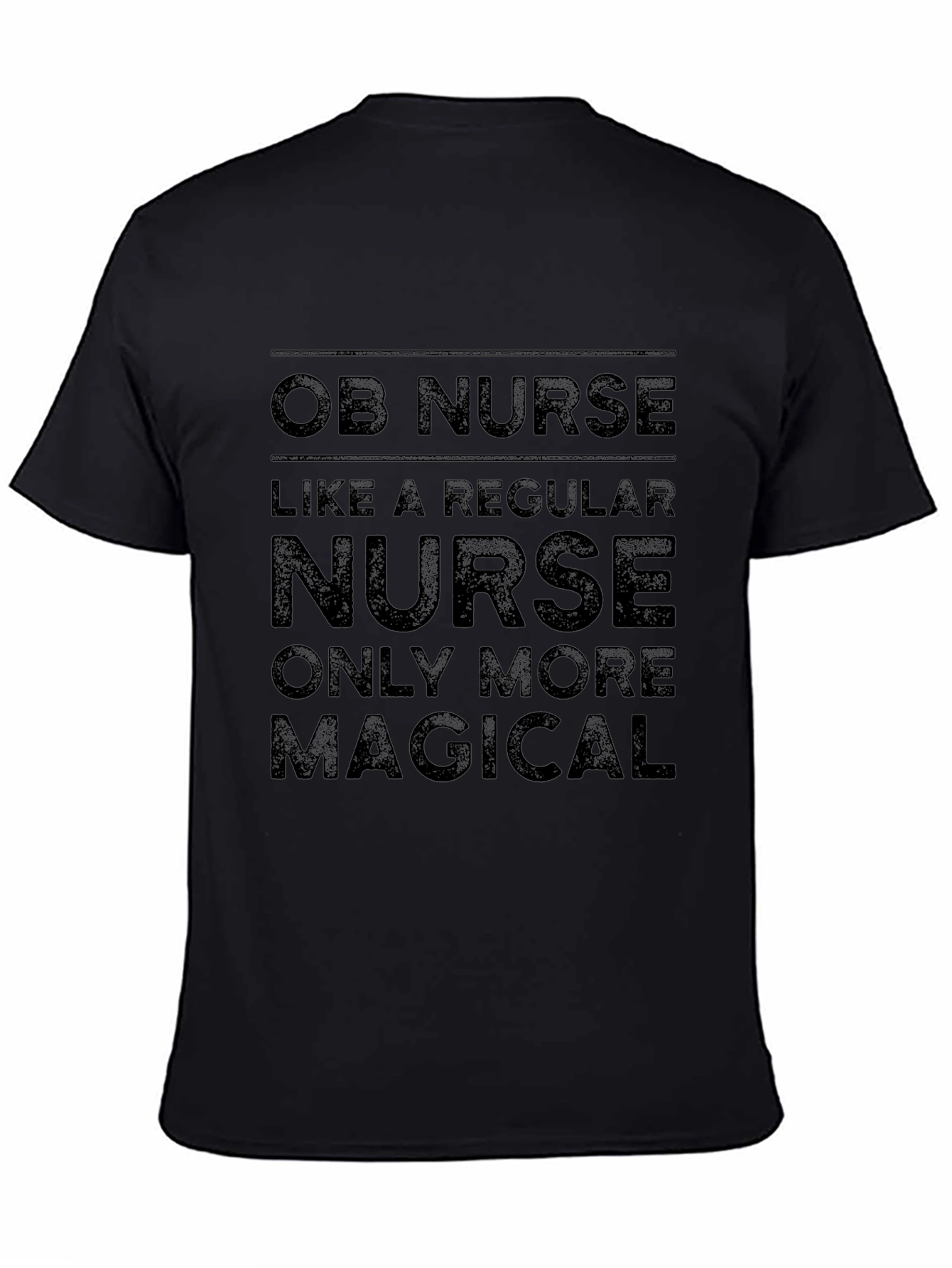 OB Nurse Magical T-Shirt - Black