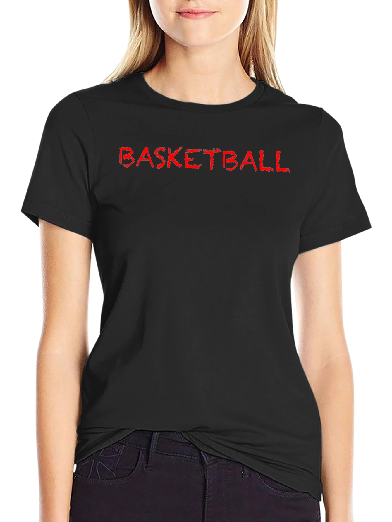 Basketball Graphic Tee - Casual Black T-Shirt