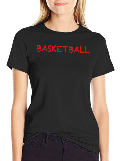 Basketball Graphic Tee - Casual Black T-Shirt