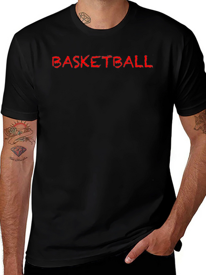 Basketball Graphic Tee - Casual Black T-Shirt
