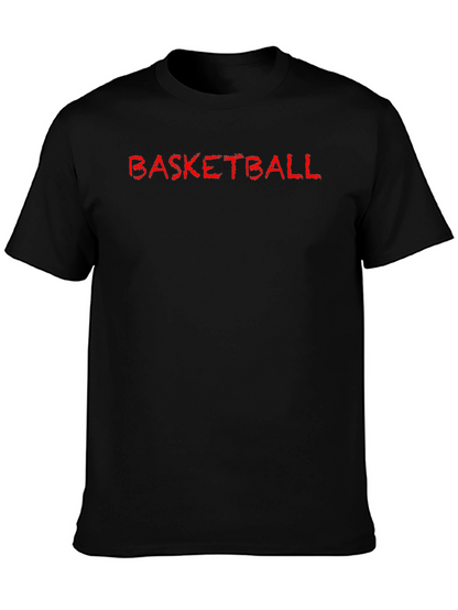 Basketball Graphic Tee - Casual Black T-Shirt