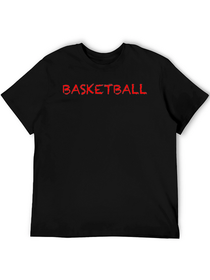 Basketball Graphic Tee - Casual Black T-Shirt