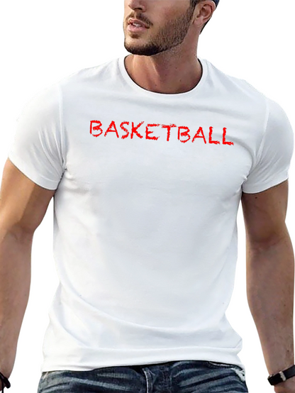Basketball Graphic Tee - Casual Black T-Shirt