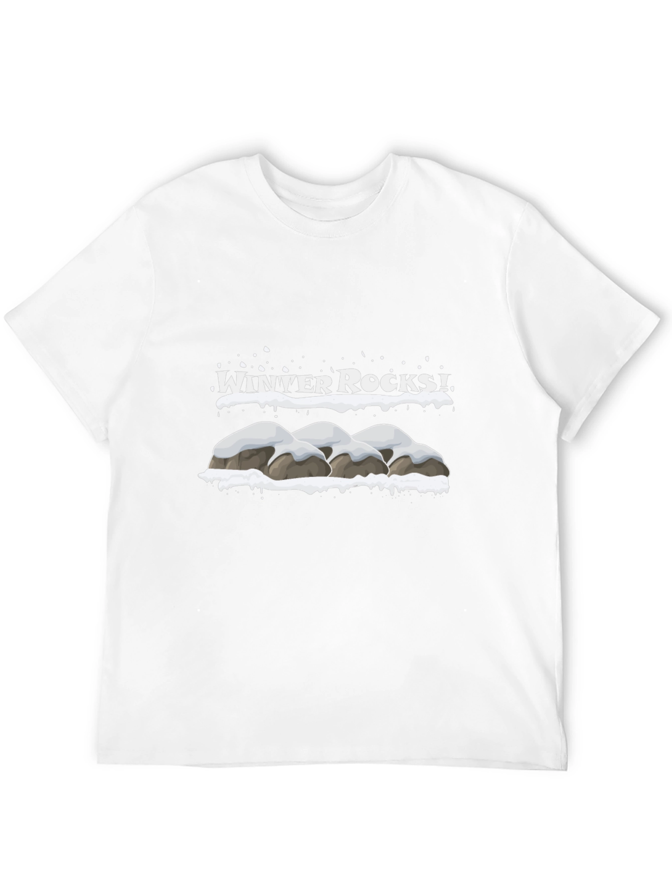 Winter Rocks Graphic T-Shirt - Black