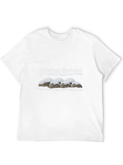 Winter Rocks Graphic T-Shirt - Black