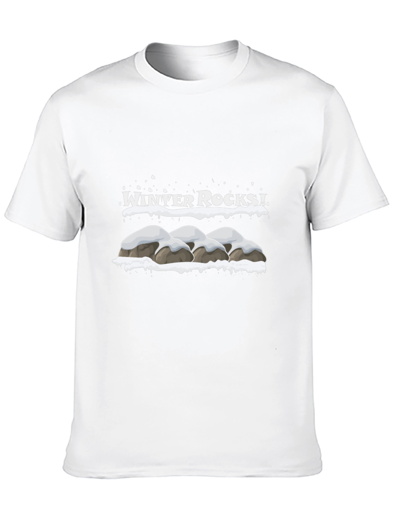 Winter Rocks Graphic T-Shirt - Black