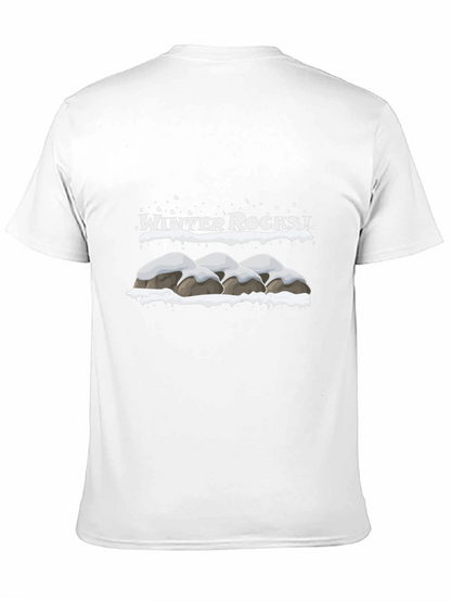 Winter Rocks Graphic T-Shirt - Black
