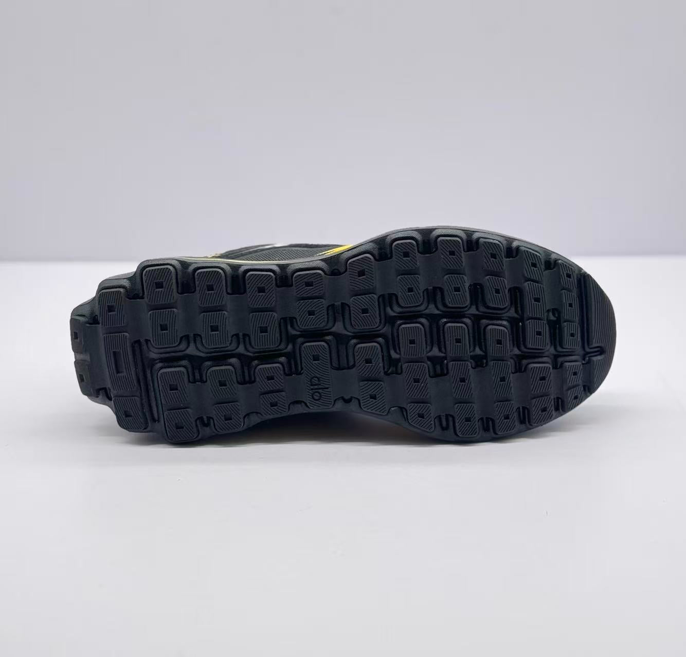 ALO running Blackyellow graffiti shoes