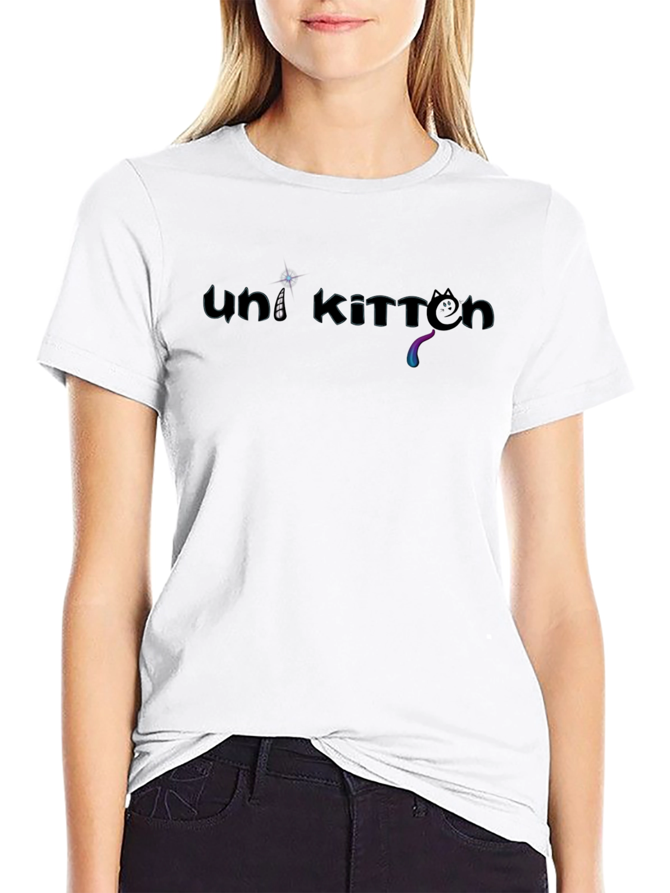 Uni Kitten Black T-Shirt