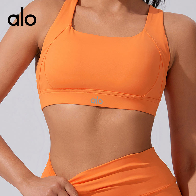 Aloyoga Bare Sensation Sports Bra with High Elasticity Yoga Backpiece for Outdoor Fitness and Sports