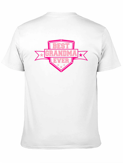 Best Grandma Ever Graphic T-Shirt - Black