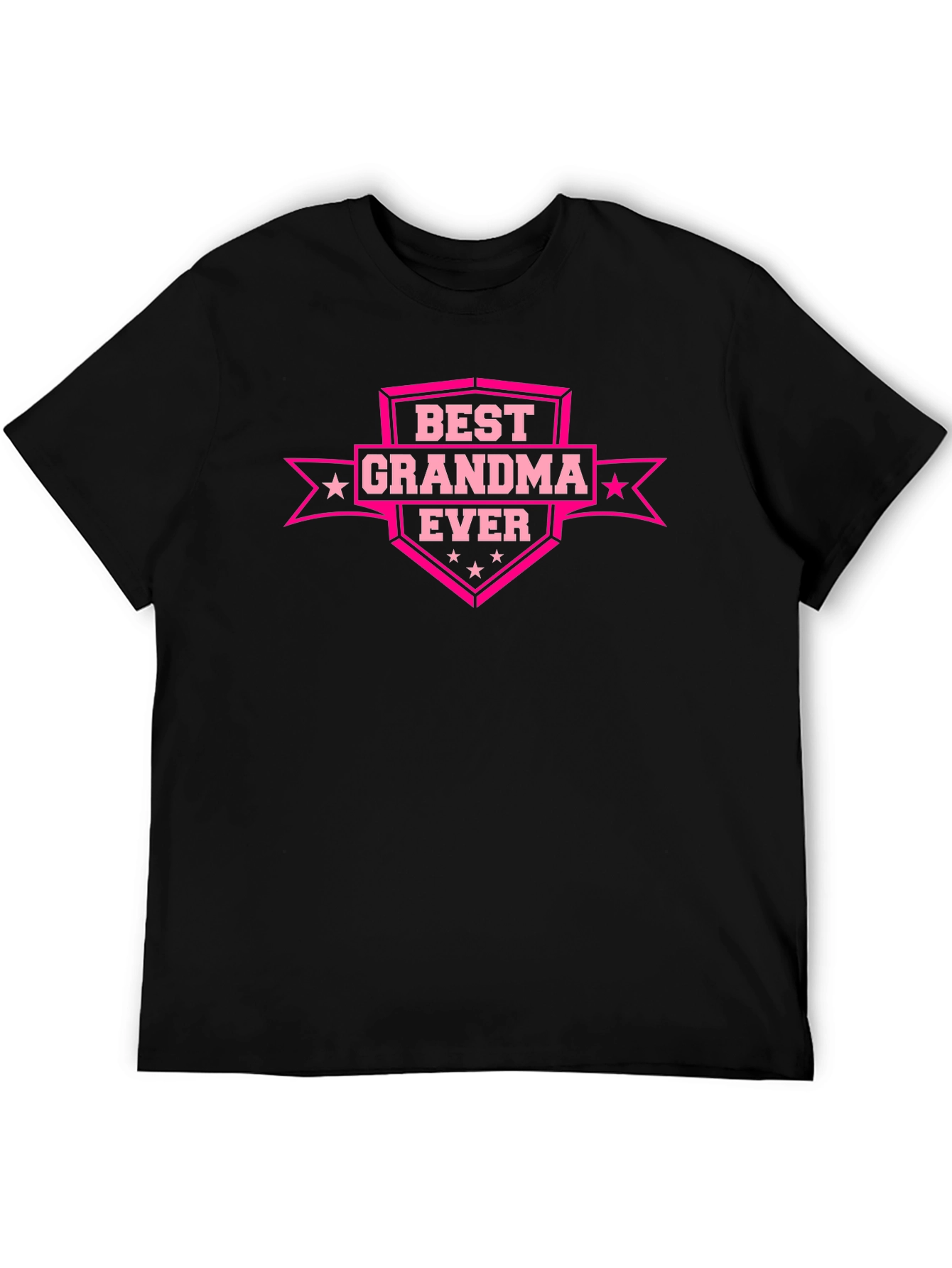 Best Grandma Ever Graphic T-Shirt - Black