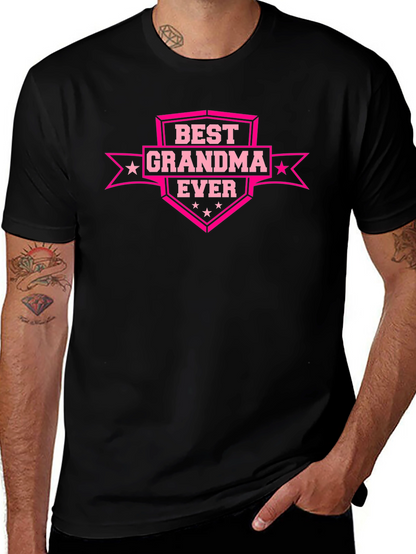 Best Grandma Ever Graphic T-Shirt - Black