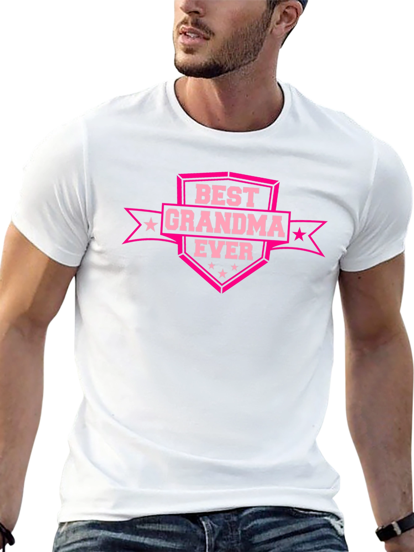 Best Grandma Ever Graphic T-Shirt - Black