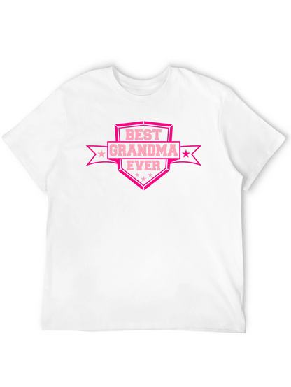 Best Grandma Ever Graphic T-Shirt - Black