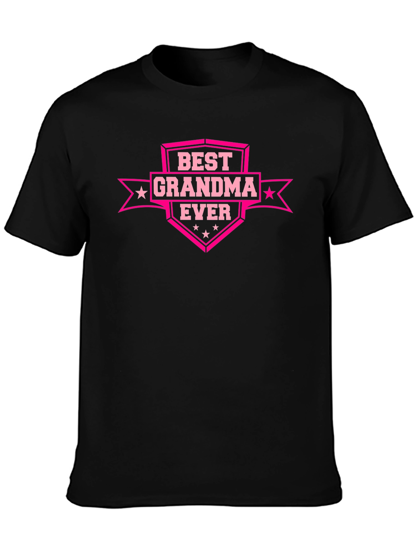 Best Grandma Ever Graphic T-Shirt - Black