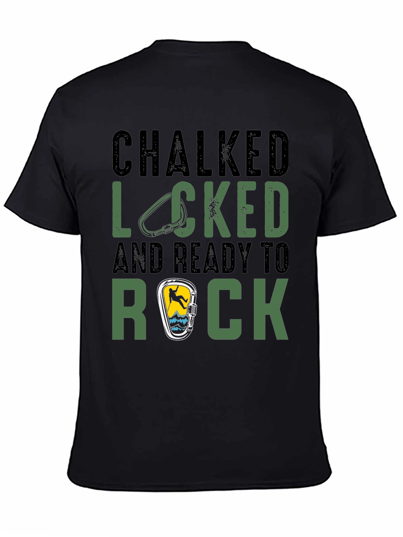 Chalked Locked Ready to Rock Climbing T-Shirt