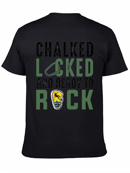 Chalked Locked Ready to Rock Climbing T-Shirt