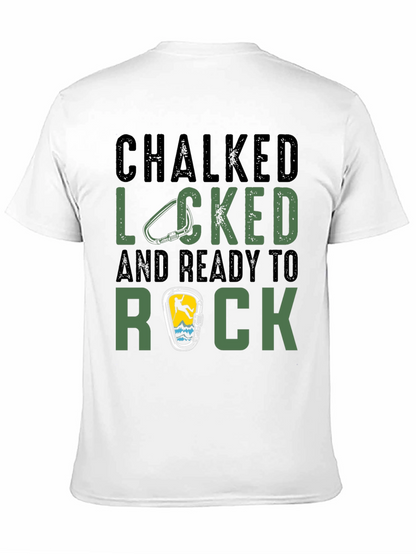 Chalked Locked Ready to Rock Climbing T-Shirt