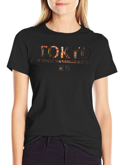 Tokyo Graphic Print Mens Black T-Shirt