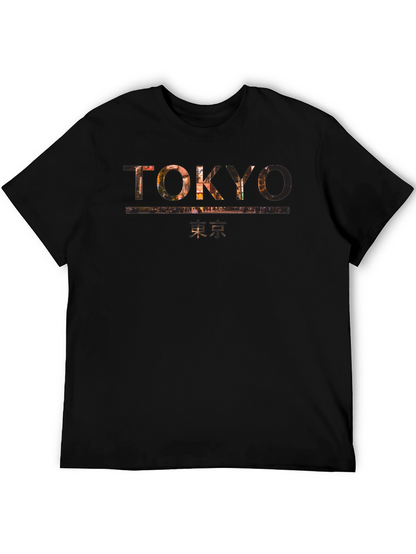 Tokyo Graphic Print Mens Black T-Shirt