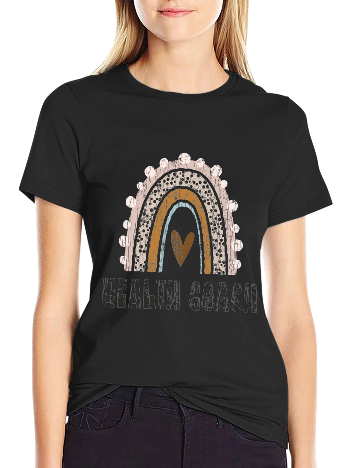 Health Coach Rainbow Graphic Tee
