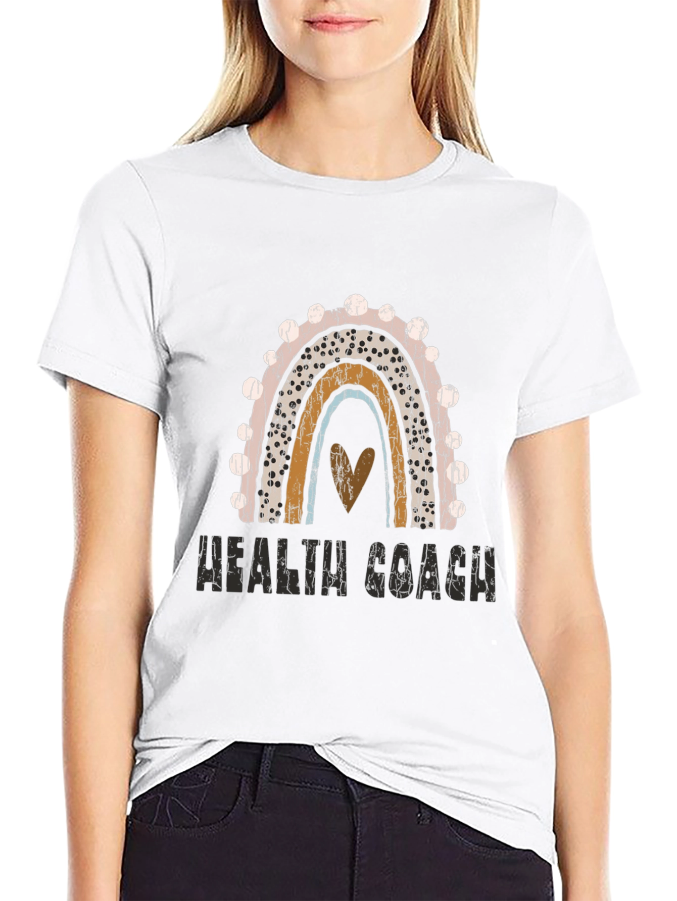 Health Coach Rainbow Graphic Tee