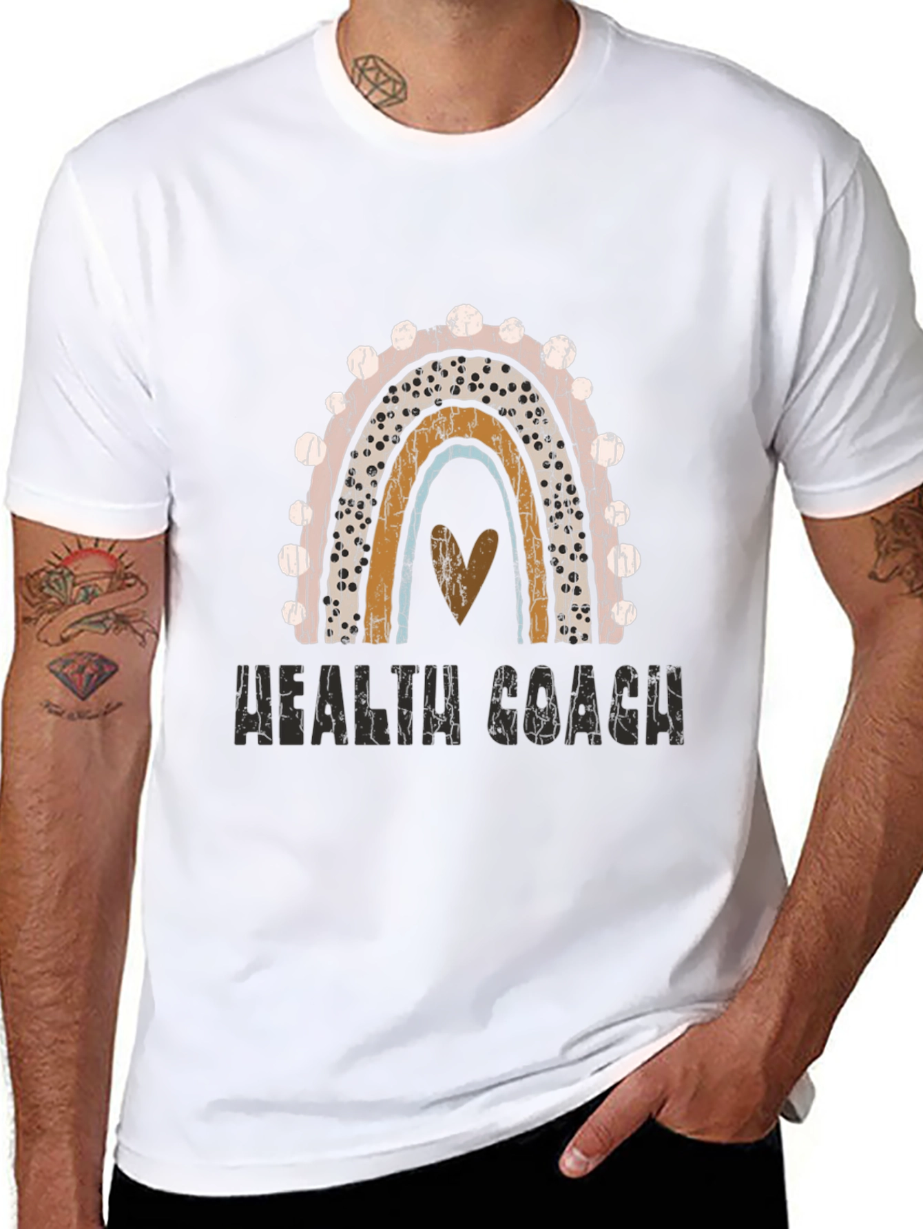 Health Coach Rainbow Graphic Tee