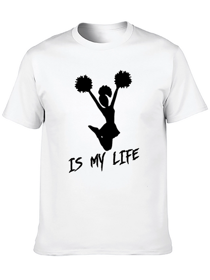 Cheerleading is My Life Black T-Shirt