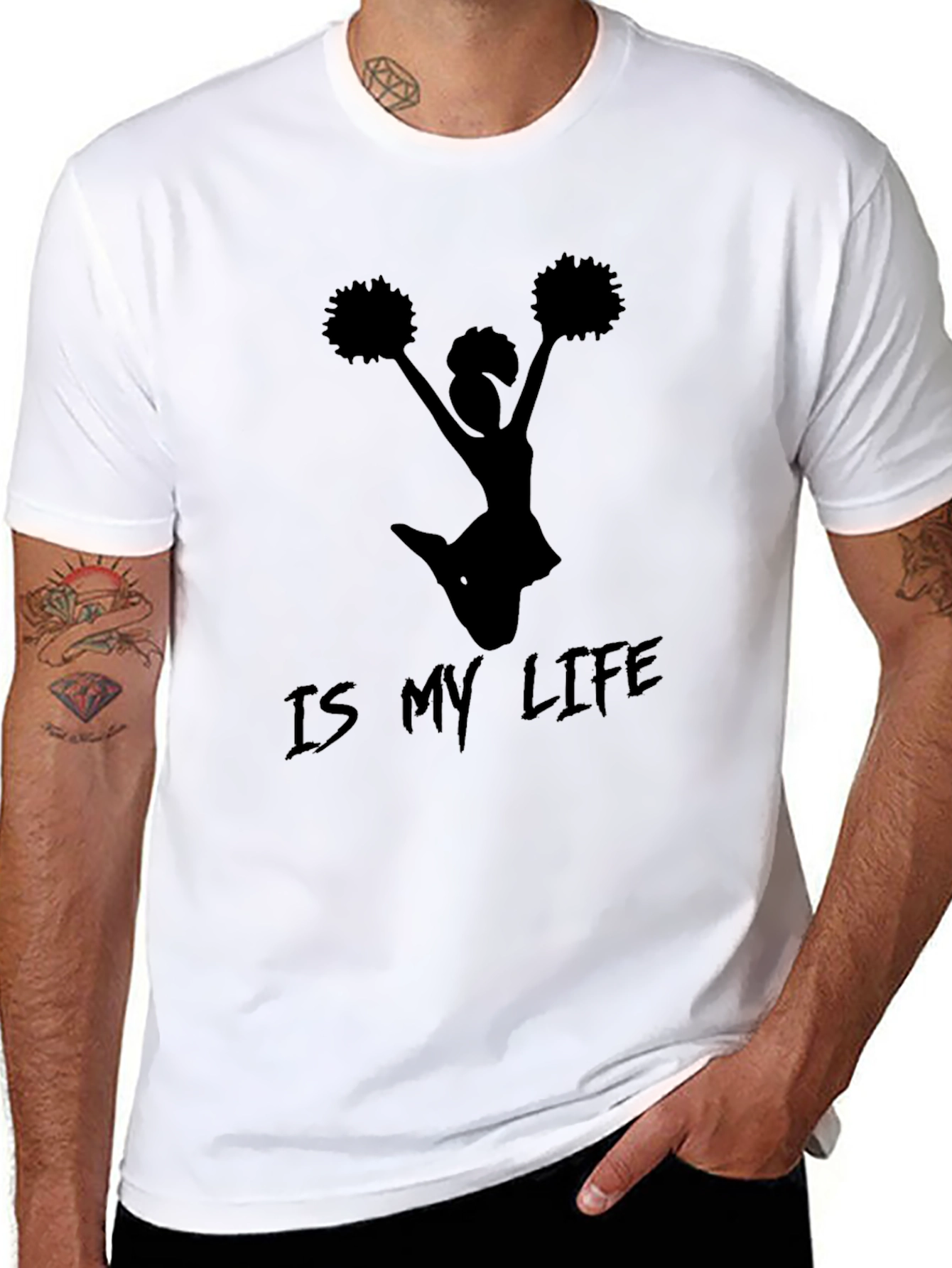 Cheerleading is My Life Black T-Shirt