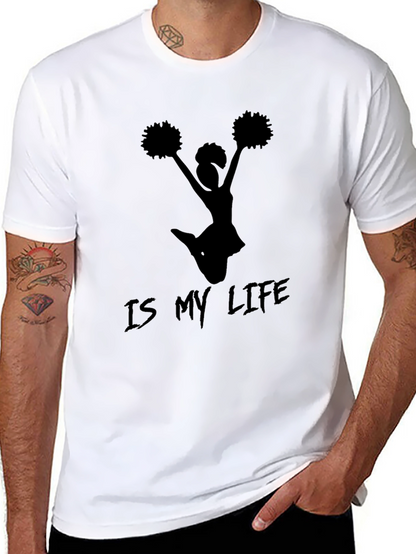 Cheerleading is My Life Black T-Shirt