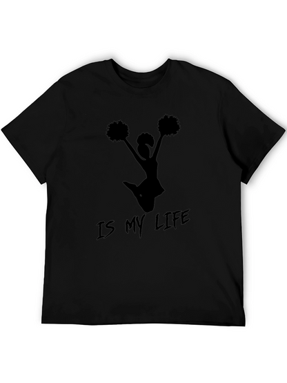Cheerleading is My Life Black T-Shirt