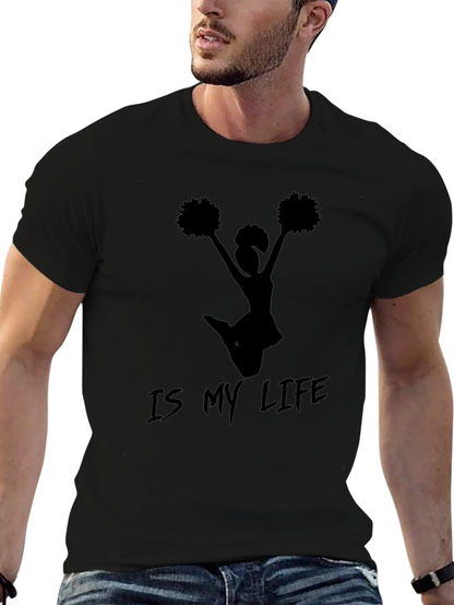 Cheerleading is My Life Black T-Shirt