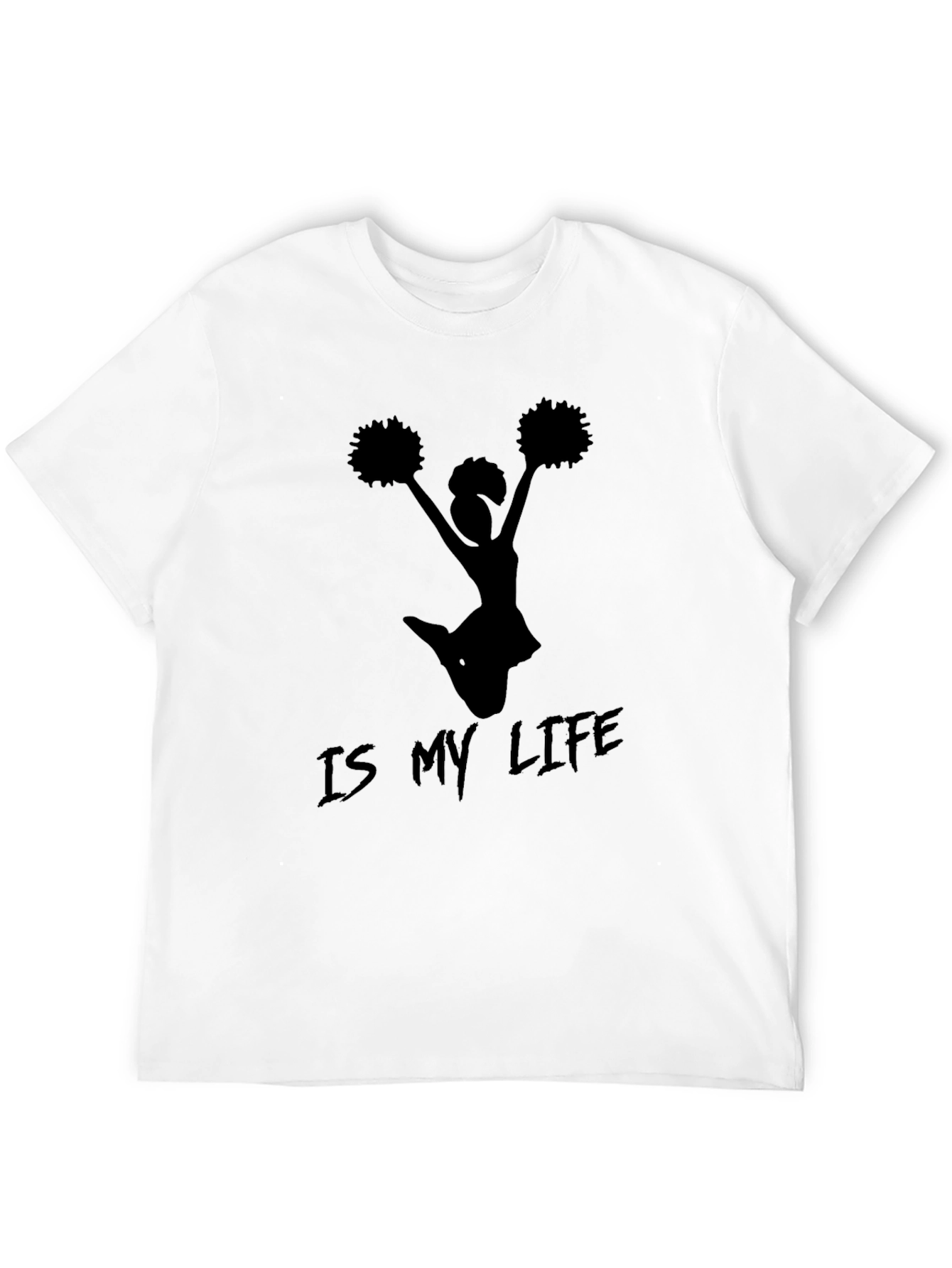 Cheerleading is My Life Black T-Shirt