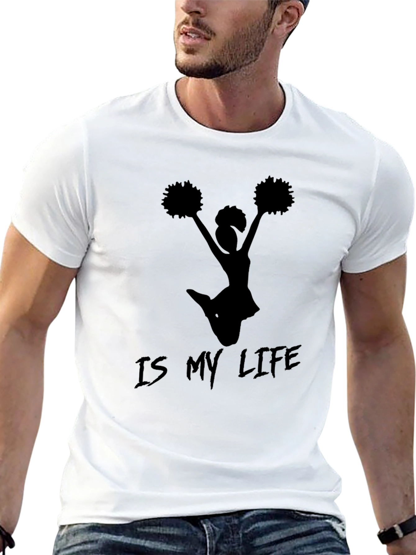 Cheerleading is My Life Black T-Shirt