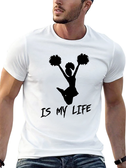 Cheerleading is My Life Black T-Shirt