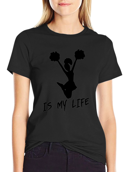 Cheerleading is My Life Black T-Shirt