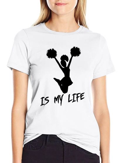 Cheerleading is My Life Black T-Shirt