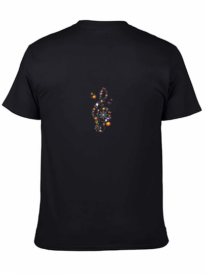 Halloween Graphic Print Black T-Shirt