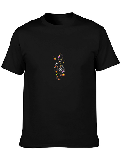 Halloween Graphic Print Black T-Shirt