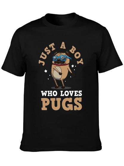 Just a Boy Who Loves Pugs T-Shirt
