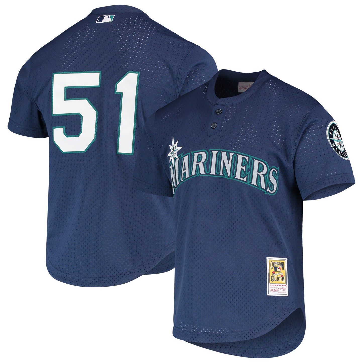 Ichiro Suzuki Seattle Mariners Mitchell &amp;amp; Ness Authentic Batting Practice Jersey - Navy