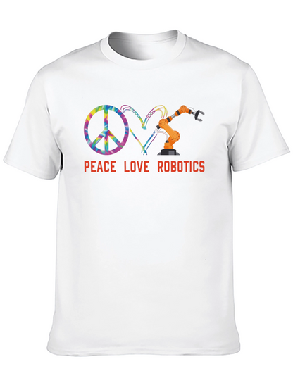 Peace Love Robotics Graphic Tee