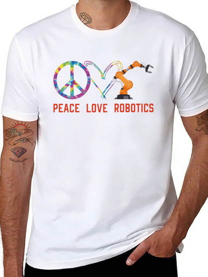 Peace Love Robotics Graphic Tee